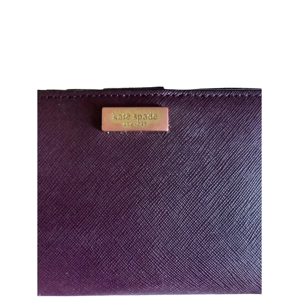 Kate Spade New York Cara‎ Newberry Lane Mulled Wine Red Leather Wallet